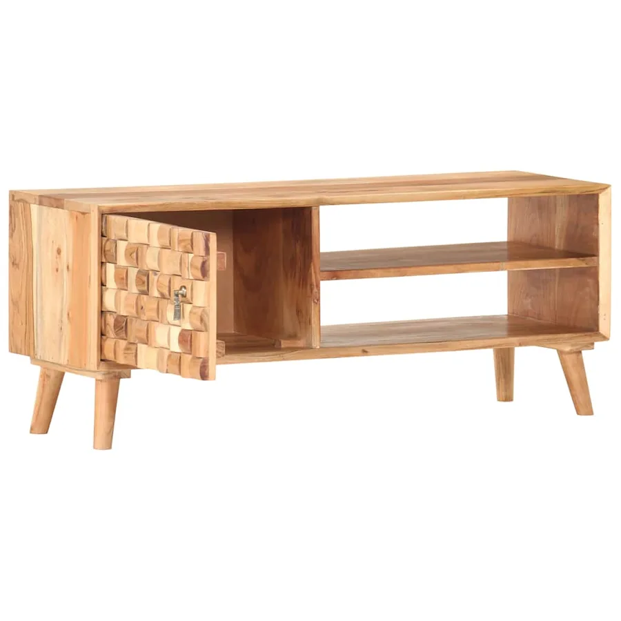 Meuble TV 100x30x40 cm Bois d'acacia massif - 3