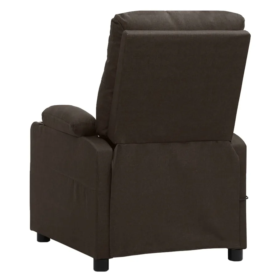 Fauteuil électrique de massage Marron foncé Tissu - 5