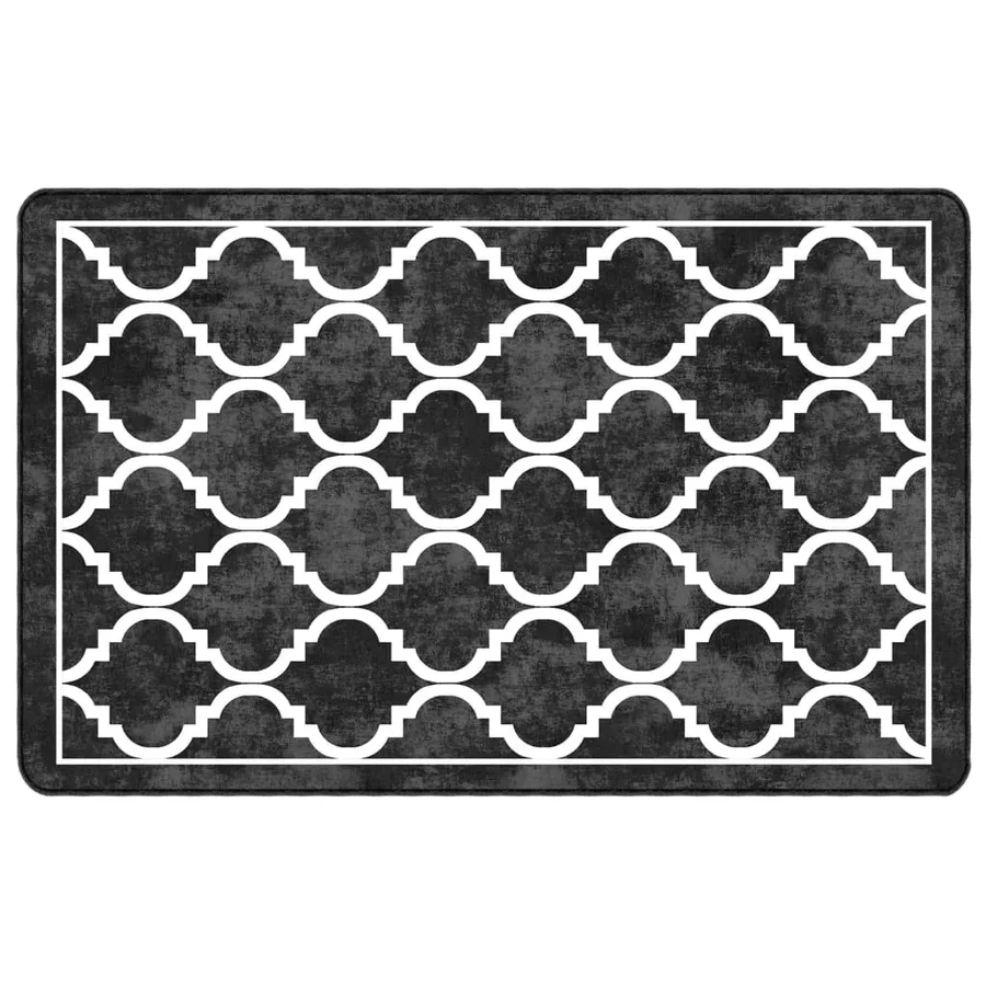 Tapis lavable noir et blanc 190x300 cm - 2