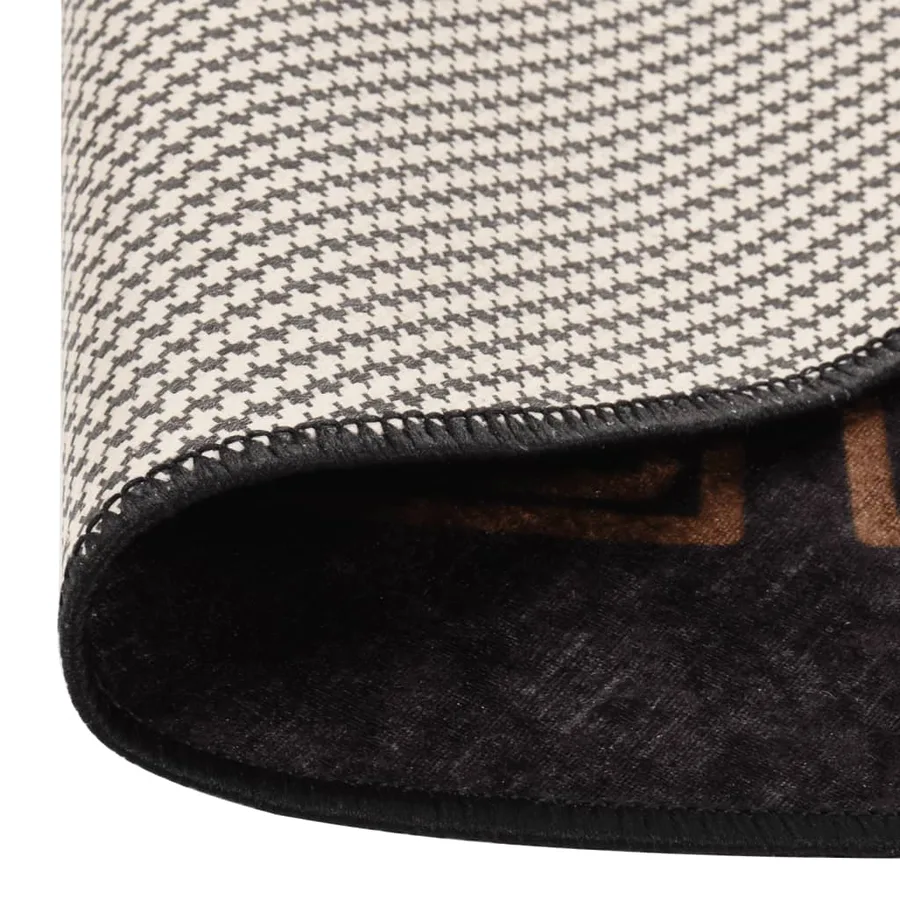 Tapis lavable noir et doré Ø 200 cm - 3