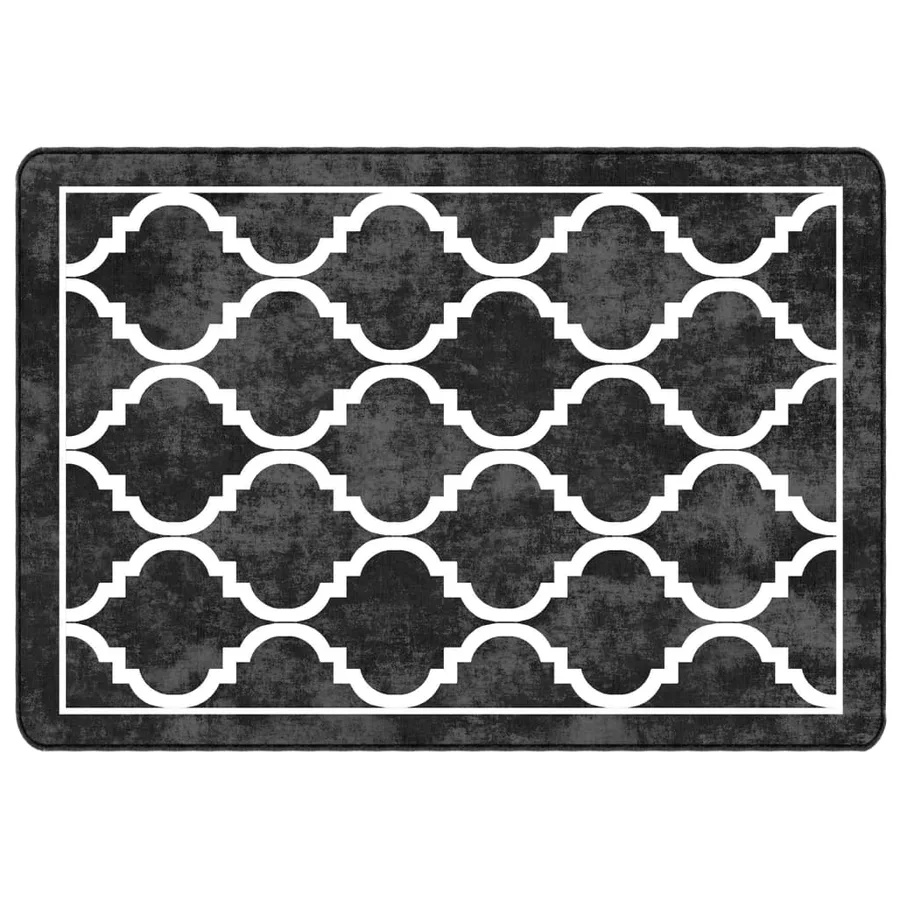 Tapis lavable noir et blanc 120x180 cm - 2