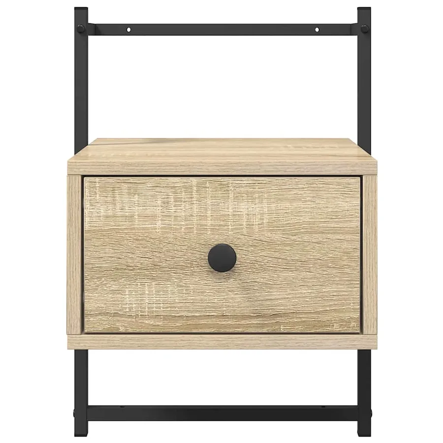 Table de chevet murale chêne sonoma 35x30x51 cm - 6