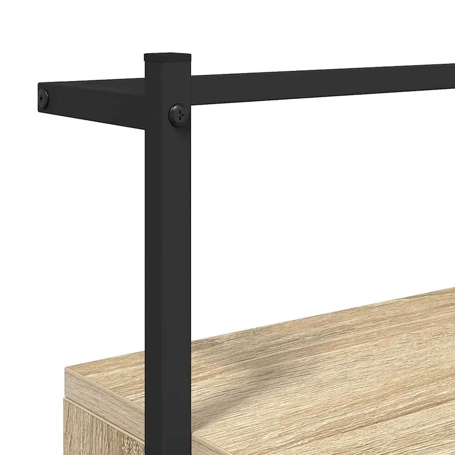Table de chevet murale chêne sonoma 35x30x51 cm - 9