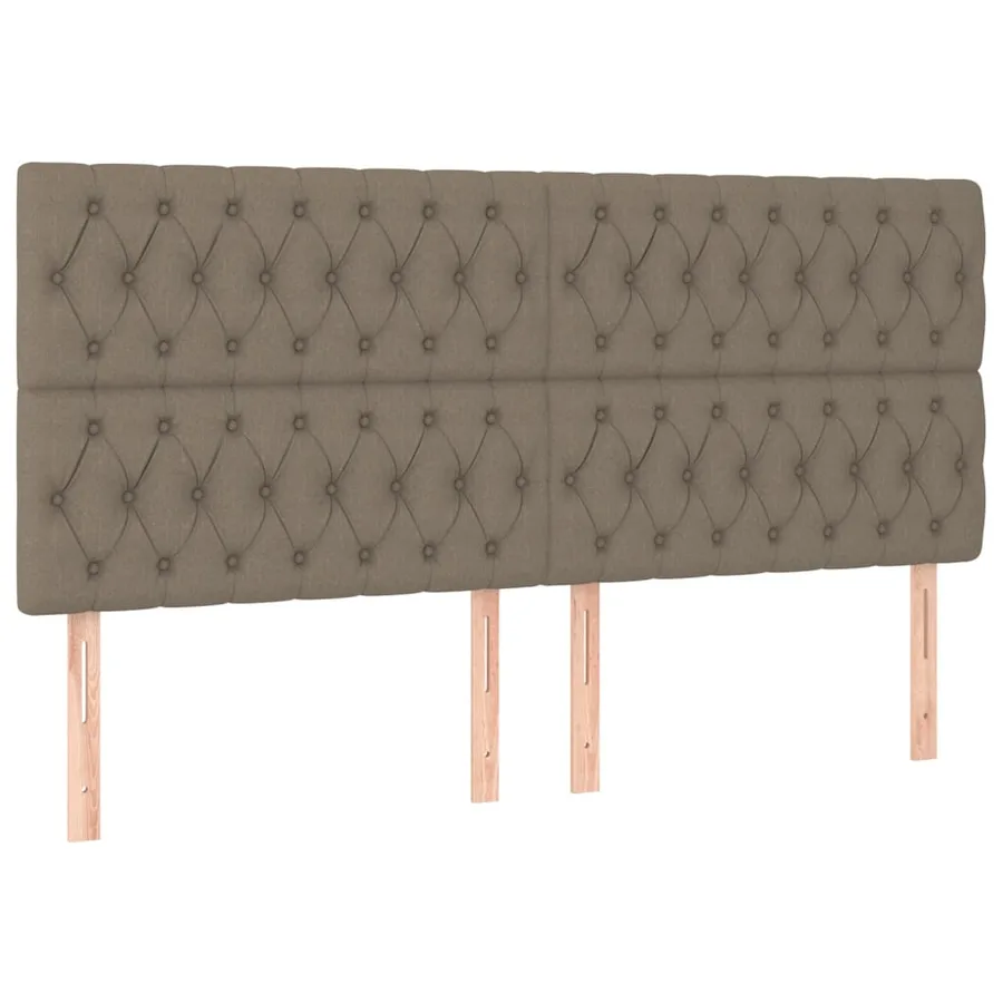 Tête de lit à LED Taupe 200x7x118/128 cm Tissu - 4