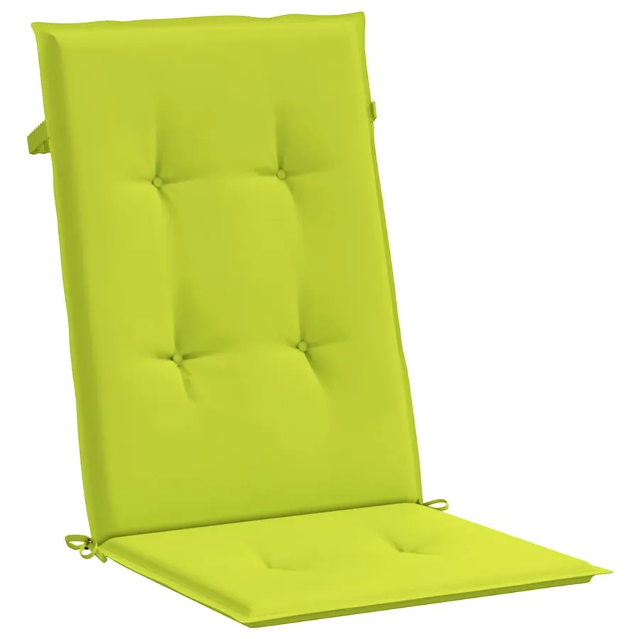 Coussins de chaise de jardin à dossier haut lot de 2 vert vif - 4