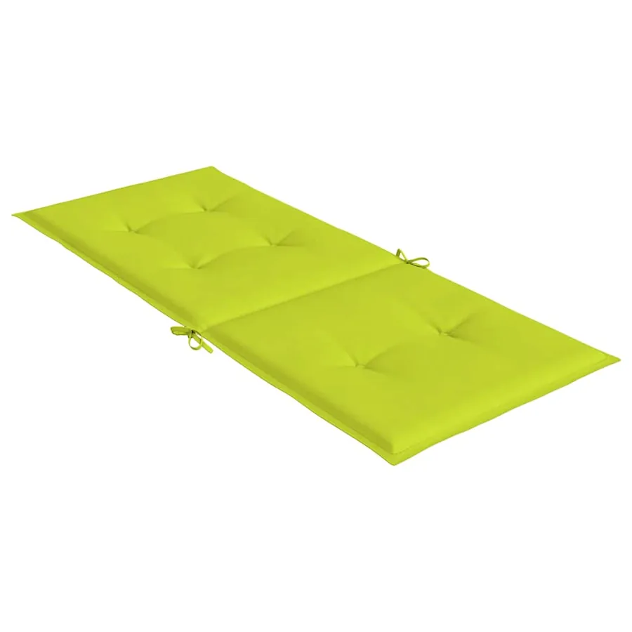Coussins de chaise de jardin à dossier haut lot de 2 vert vif - 5