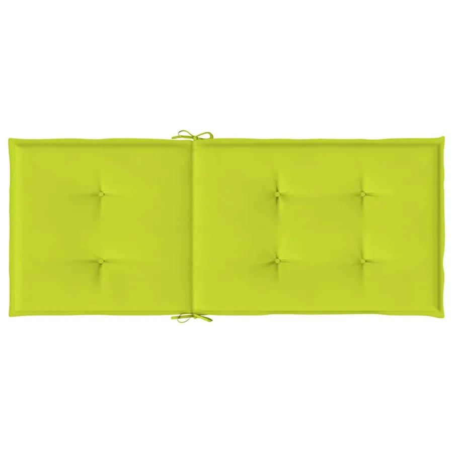 Coussins de chaise de jardin à dossier haut lot de 2 vert vif - 6