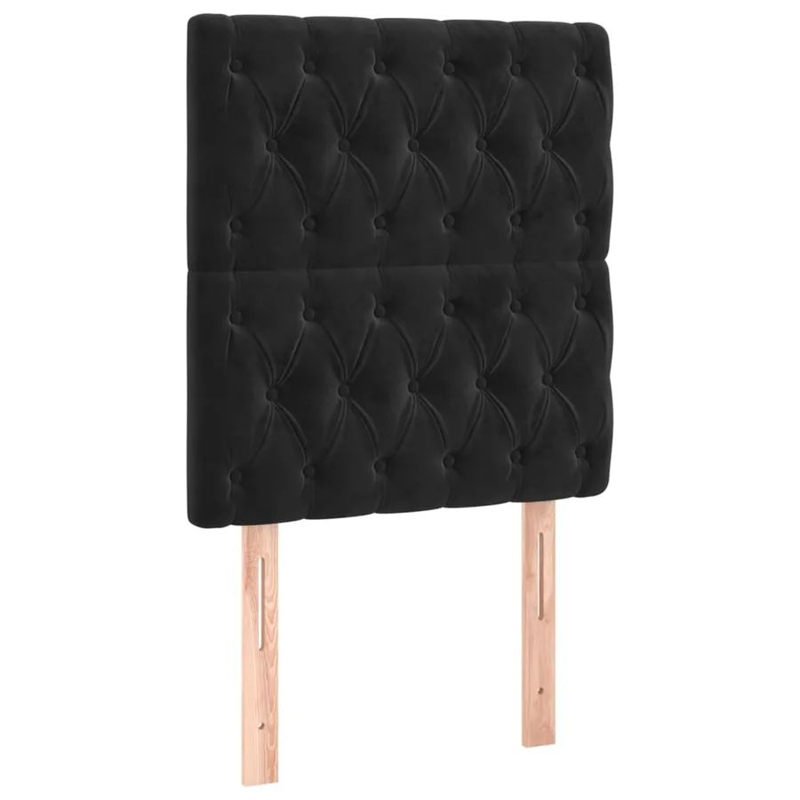 Tête de lit à LED Noir 80x7x118/128 cm Velours - 4