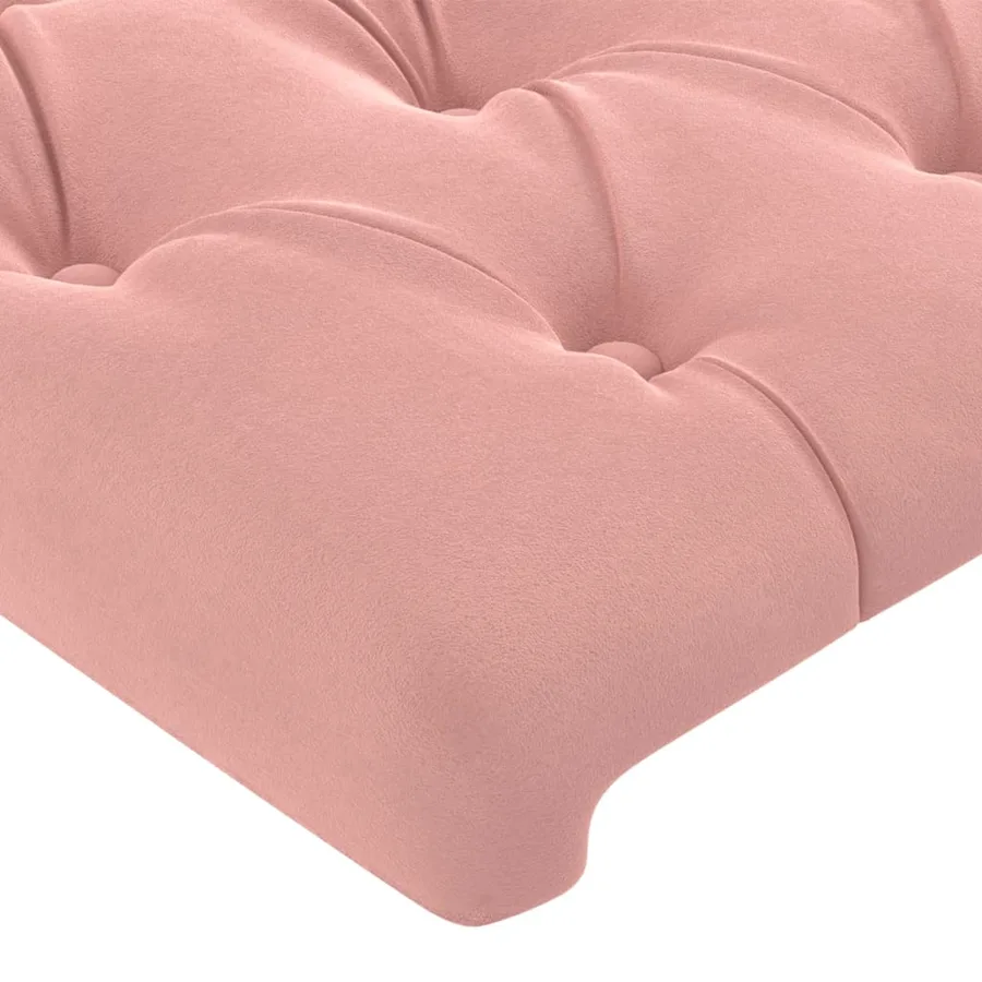 Têtes de lit Rose 144x7x78/88 cm Velours - 4