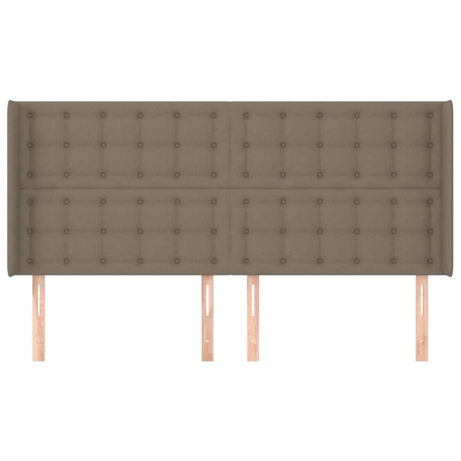 Tête de lit avec oreilles Taupe 183x16x118/128 cm Tissu - 3
