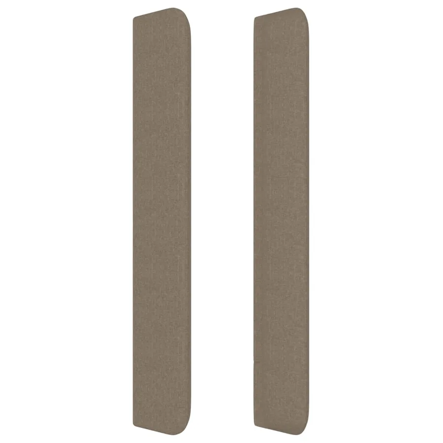 Tête de lit avec oreilles Taupe 183x16x118/128 cm Tissu - 4