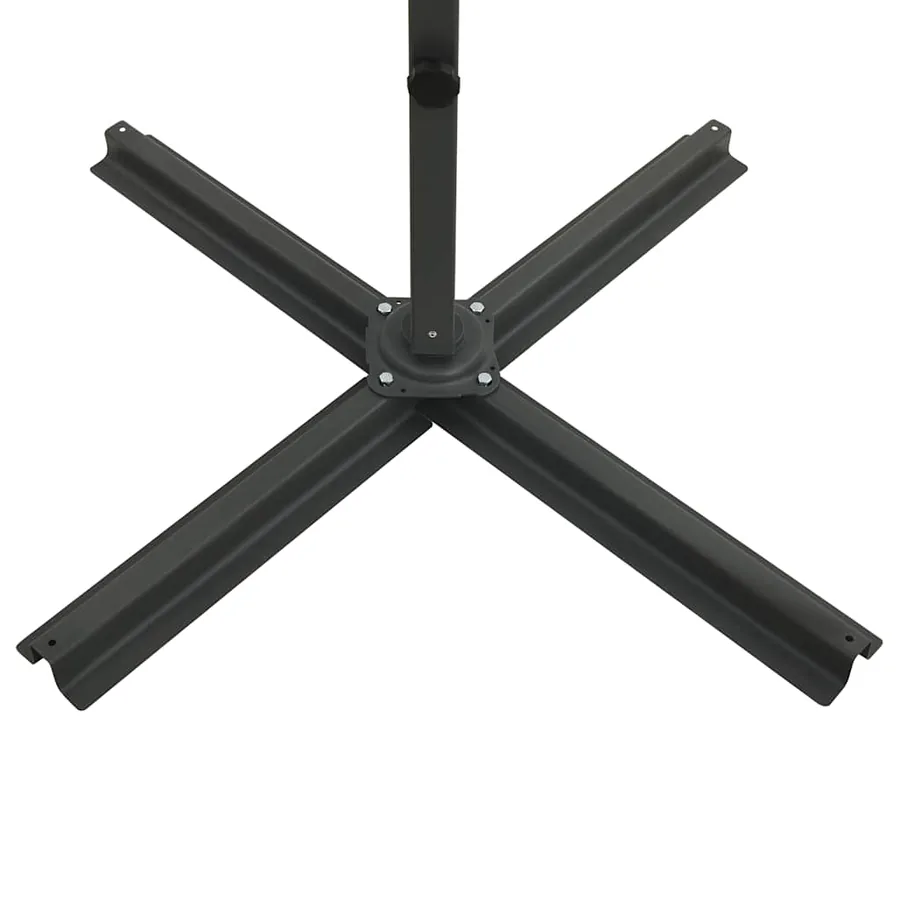 Parasol de jardin en porte-à-faux avec mât et lumières LED - 10