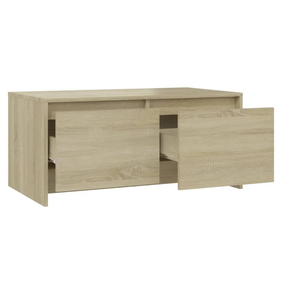 Table basse chêne sonoma 90x50x41,5 cm bois d'ingénierie - 7