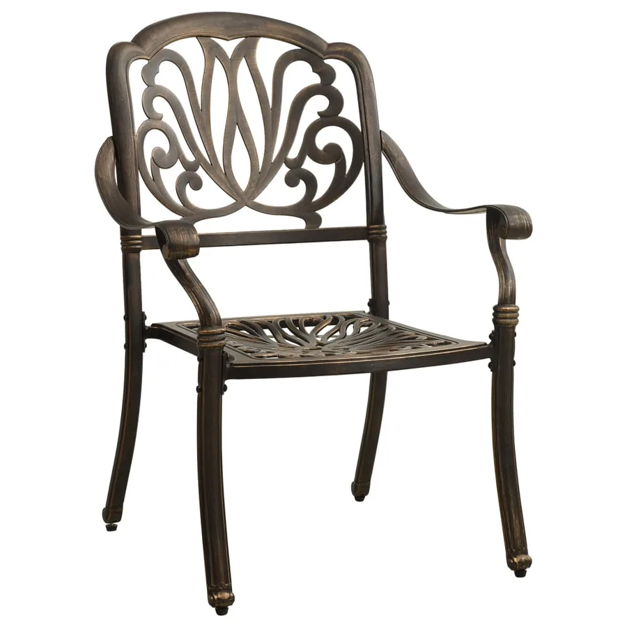 Ensemble de bistro 3 pcs Aluminium coulé Bronze - 4