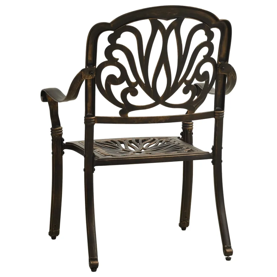 Ensemble de bistro 3 pcs Aluminium coulé Bronze - 7
