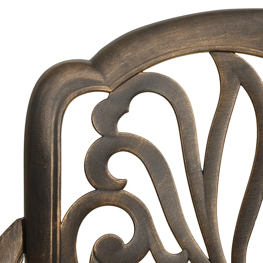 Ensemble de bistro 3 pcs Aluminium coulé Bronze - 8
