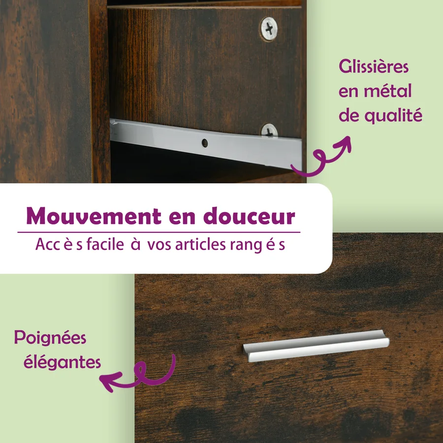 Armoire apothicaire Chêne fumé 30x42,5x150 cm Bois d'ingénierie - 10