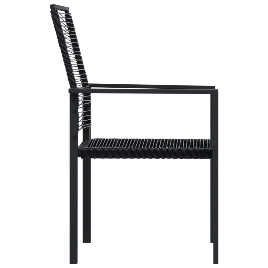 Chaises de jardin lot de 2 Rotin PVC Noir - 4