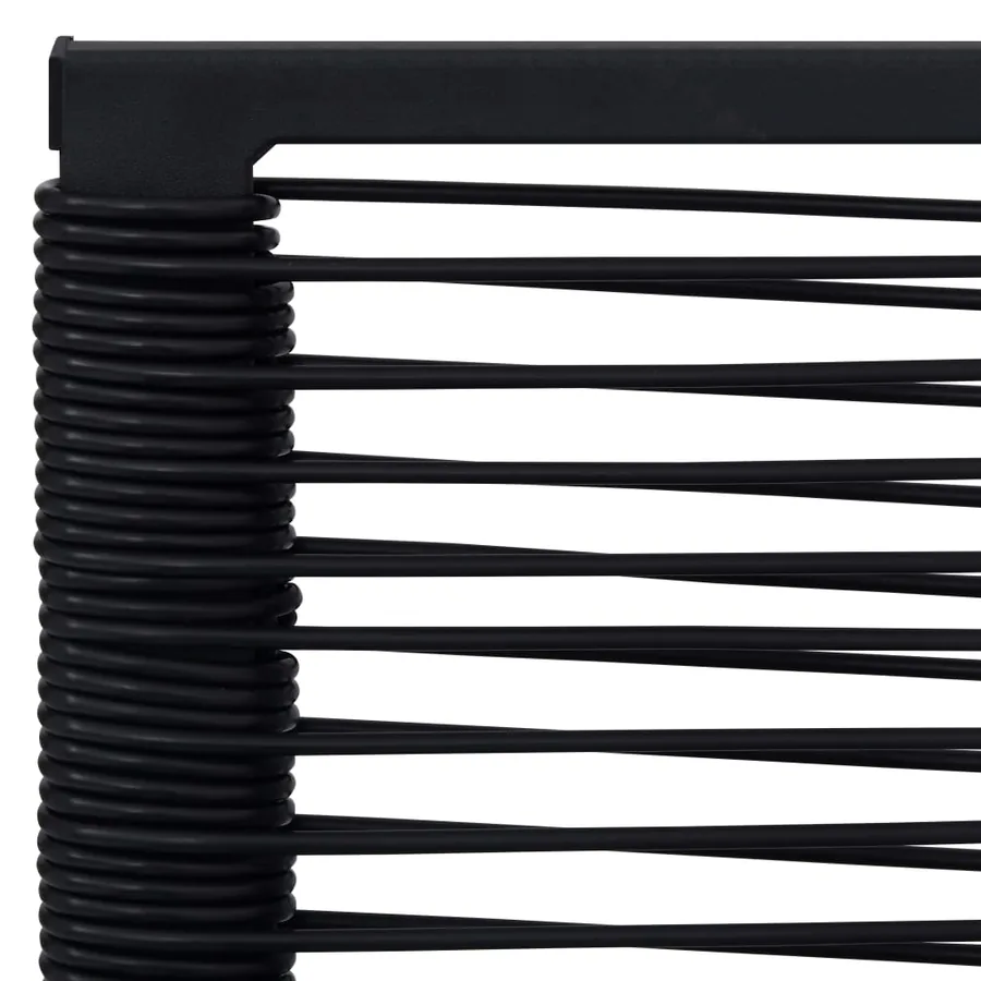 Chaises de jardin lot de 2 Rotin PVC Noir - 6