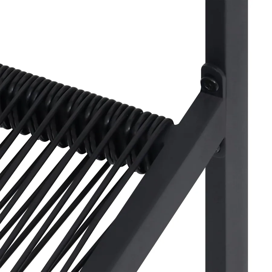 Chaises de jardin lot de 2 Rotin PVC Noir - 7