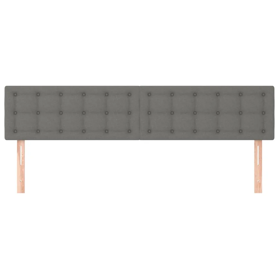 Têtes de lit Gris foncé 180x5x78/88 cm Tissu - 3