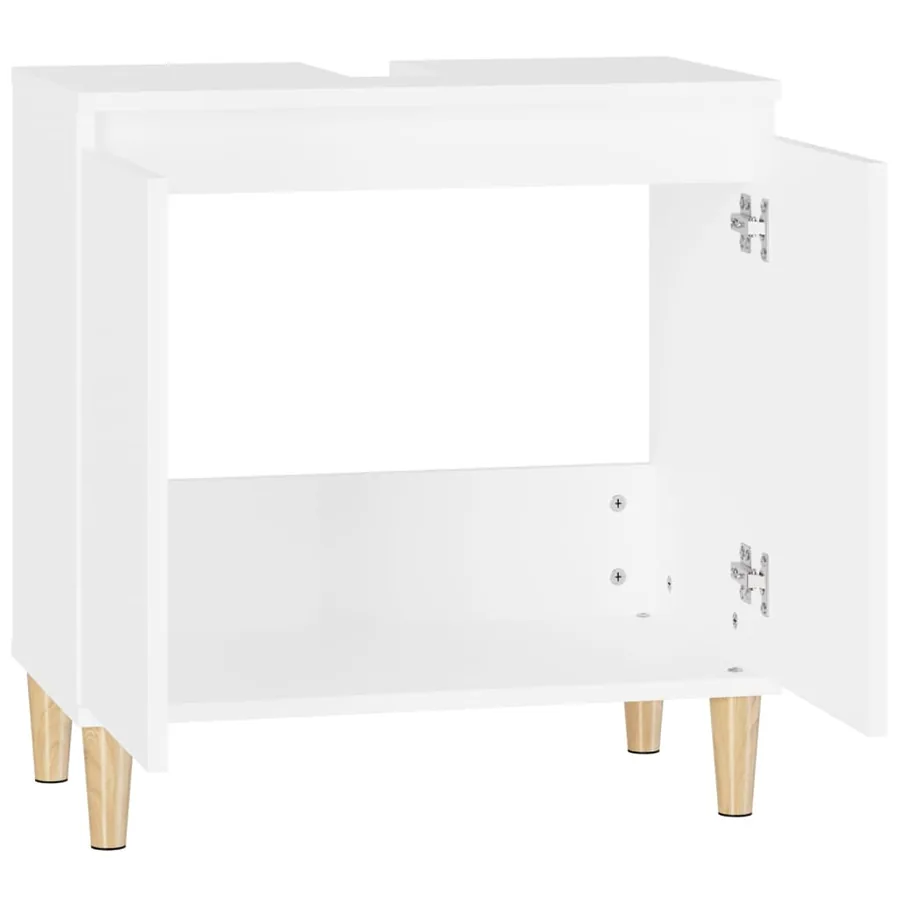 Meuble d'évier blanc 58x33x60 cm bois d'ingénierie - 7