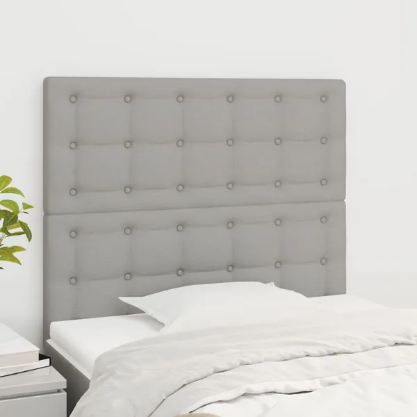 Tête de lit Gris clair 90x5x118/128 cm Tissu