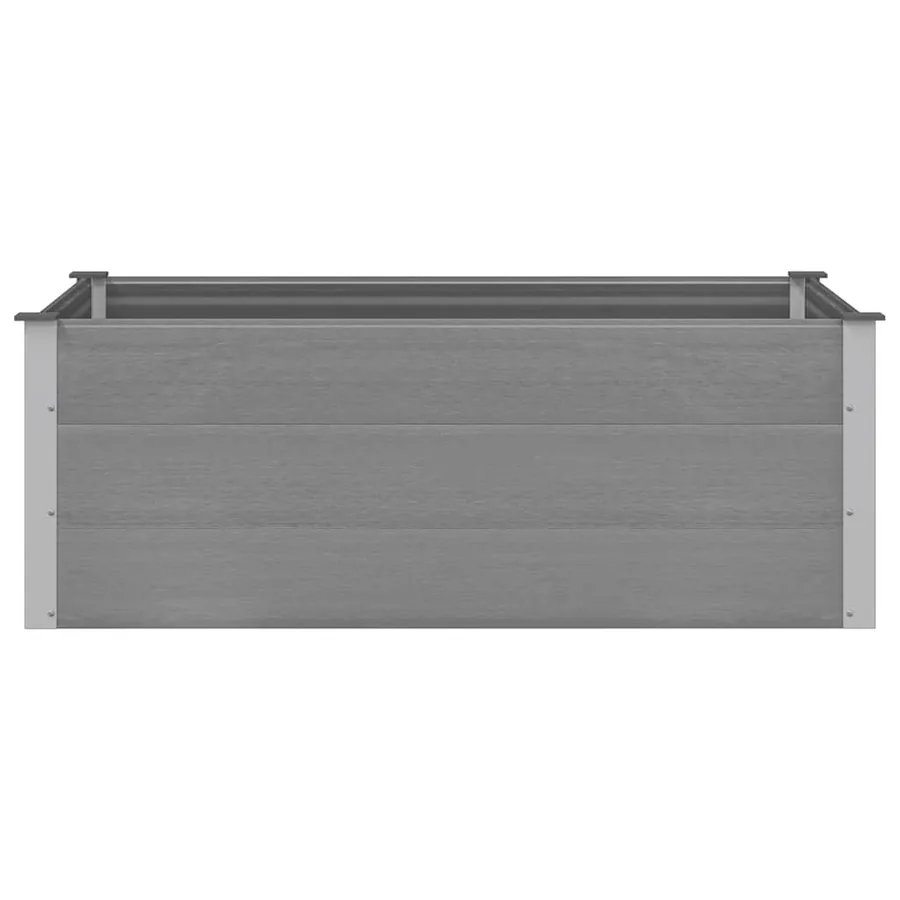 Lit surélevé de jardin WPC 150x100x54 cm Gris - 3