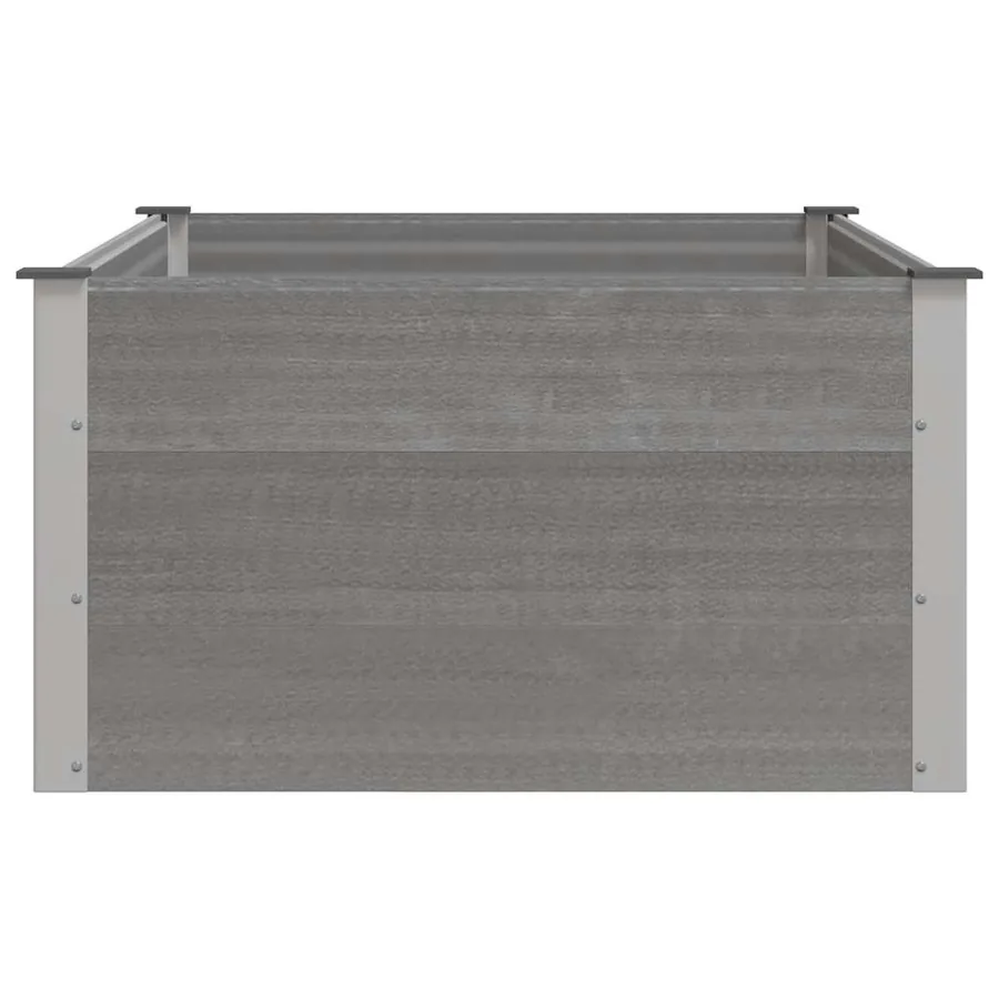 Lit surélevé de jardin WPC 150x100x54 cm Gris - 4