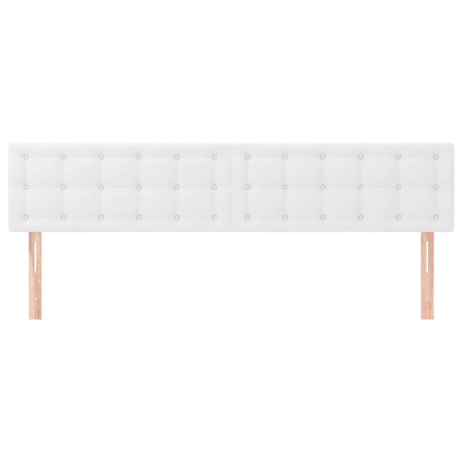 Têtes de lit Blanc 200x5x78/88 cm Similicuir - 3