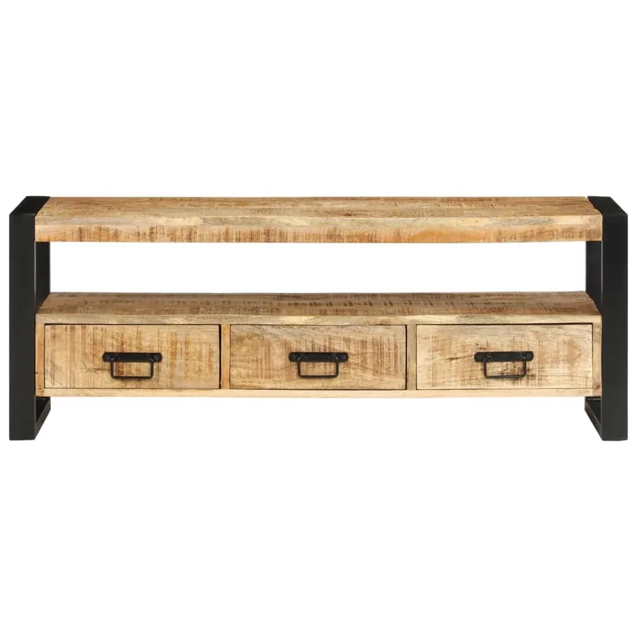 Meuble TV 120x30x45 cm Bois massif de manguier - 2