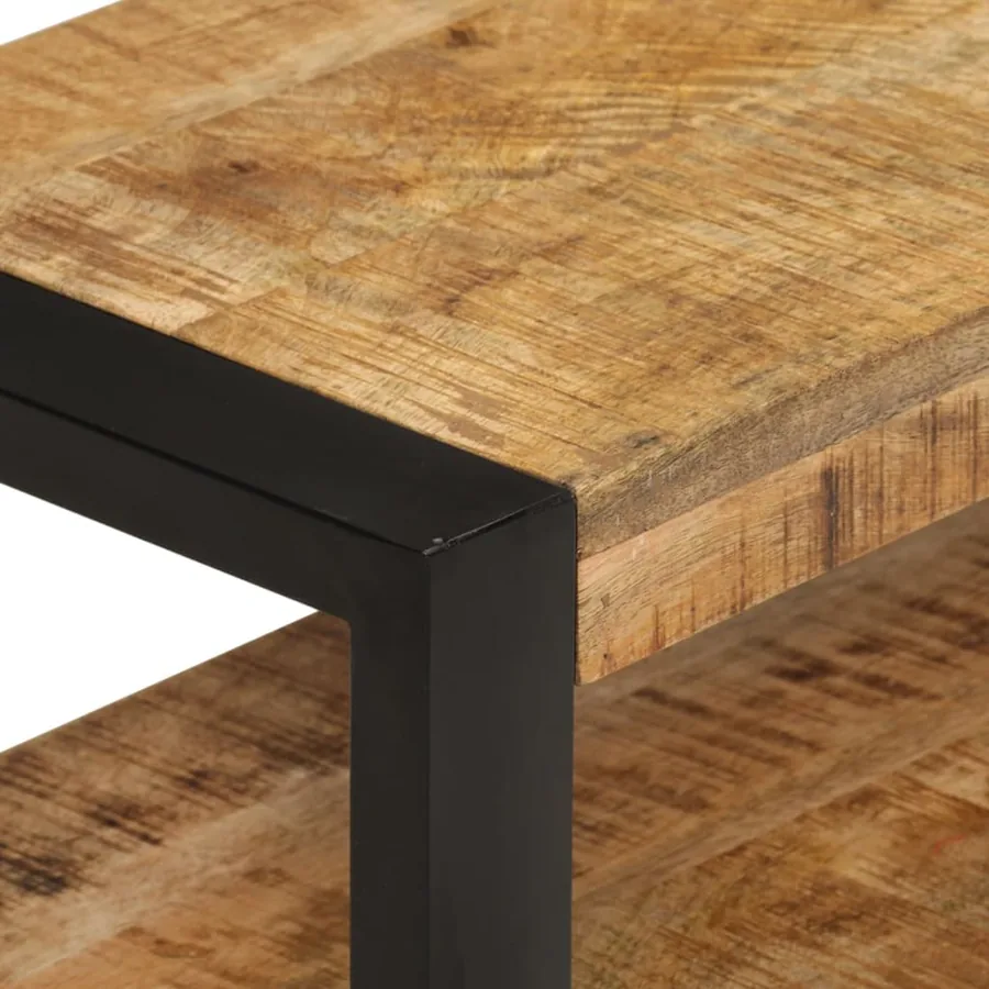 Meuble TV 120x30x45 cm Bois massif de manguier - 4
