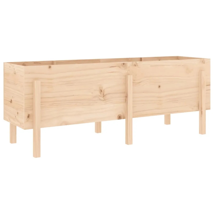 Lit surélevé de jardin 160x50x57 cm bois de pin massif - 6
