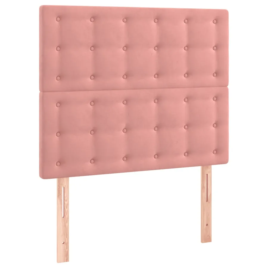 Tête de lit à LED Rose 100x5x118/128 cm Velours - 4