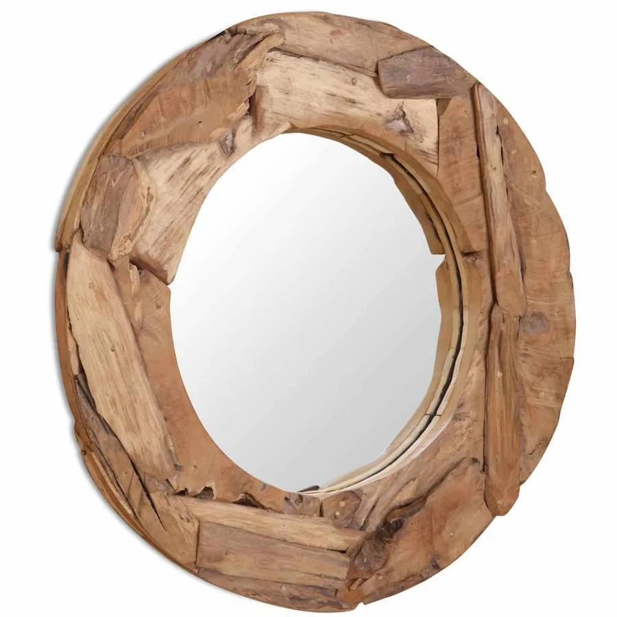 Miroir décoratif Teck 80 cm Rond - 4