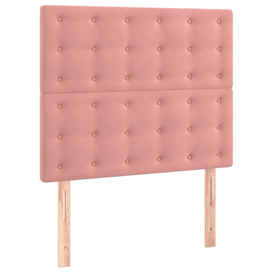 Tête de lit Rose 100x5x118/128 cm Velours - 2