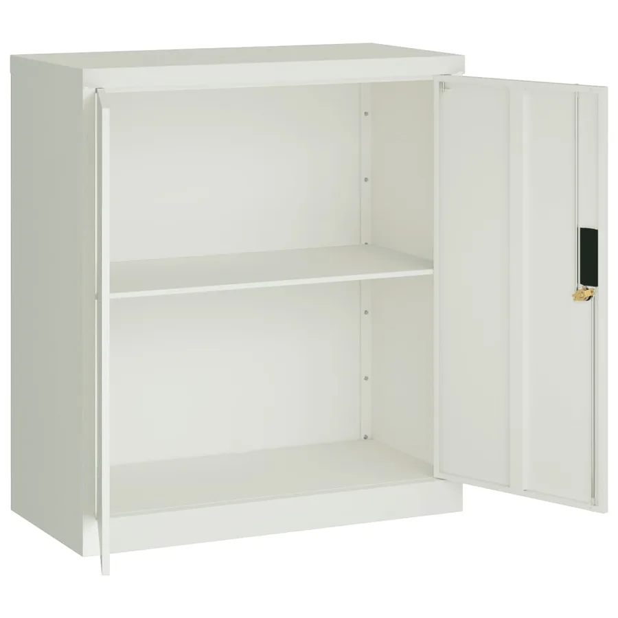 Classeur gris clair 79x40x90 cm acier - 4