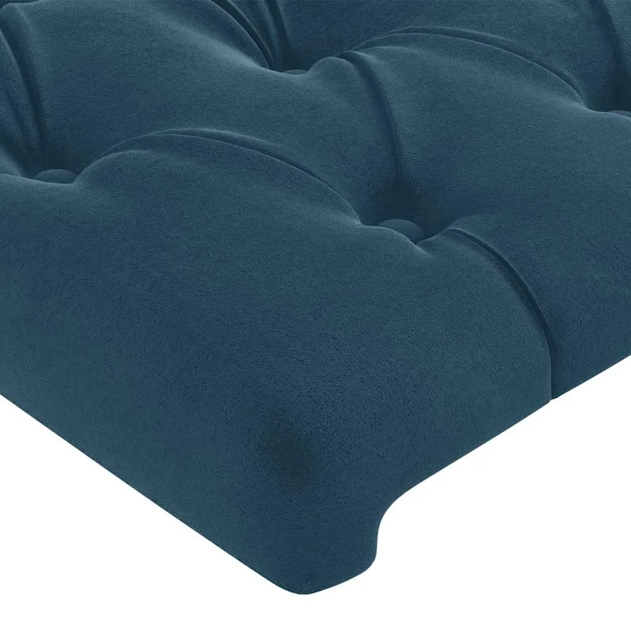 Tête de lit à LED Bleu foncé 163x16x78/88 cm Velours - 5