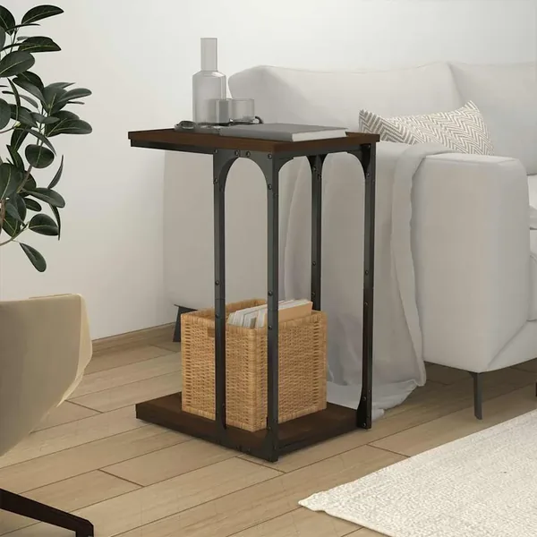 Table d'appoint Chêne marron 40x30x60 cm Bois d'ingénierie