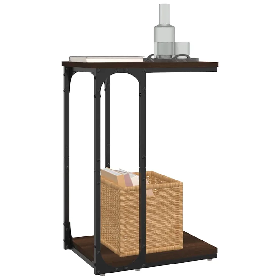 Table d'appoint Chêne marron 40x30x60 cm Bois d'ingénierie - 6