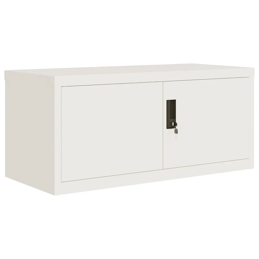 Classeur blanc 90x40x220 cm acier - 3