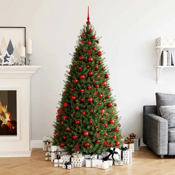 Ensemble de boules de Noël 111 pièces rouge polystyrène