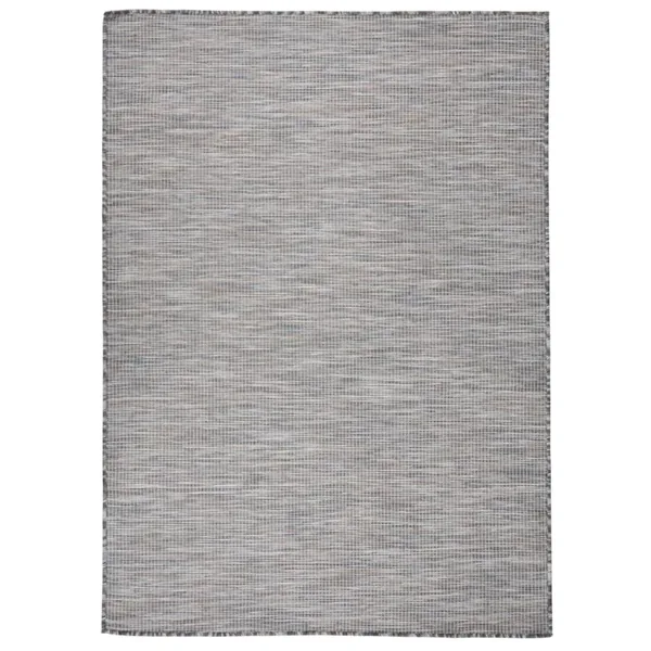 Tapis à tissage plat d'extérieur 200x280 cm Marron et bleu