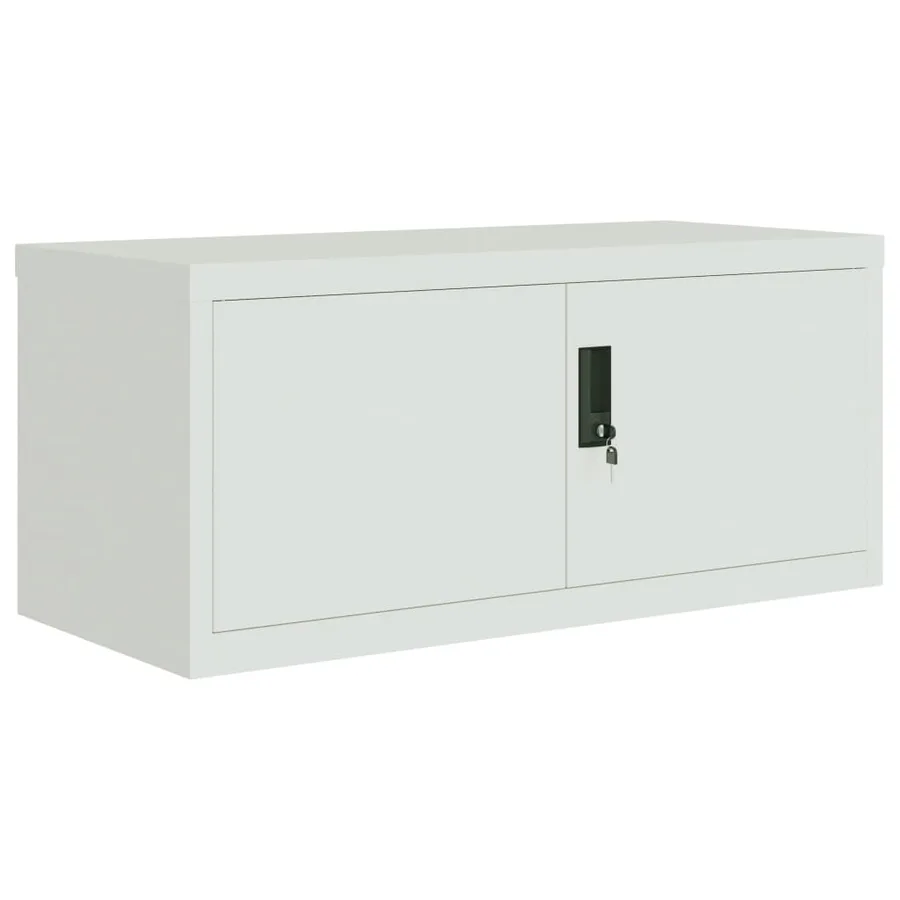 Classeur gris clair 90x40x240 cm acier - 3