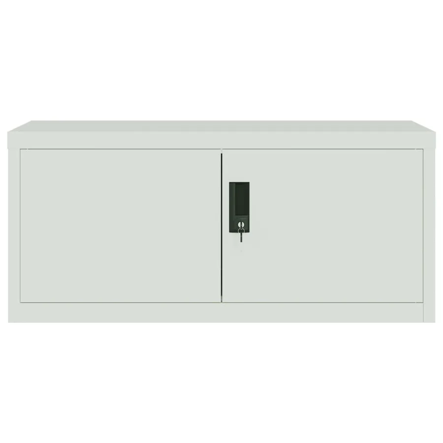 Classeur gris clair 90x40x240 cm acier - 4