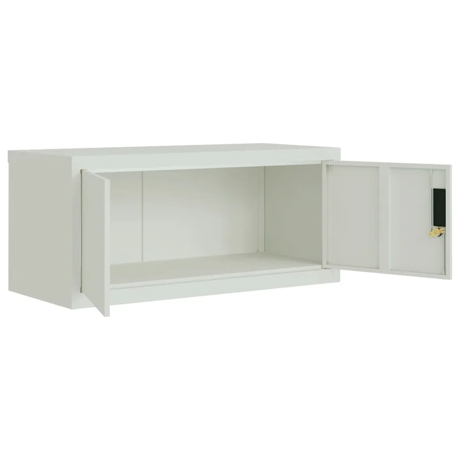 Classeur gris clair 90x40x240 cm acier - 5