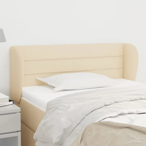 Tête de lit avec oreilles Crème 83x23x78/88 cm Tissu
