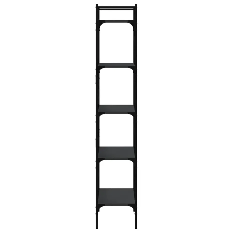 Bibliothèque à 5 niveaux noir 56x31,5x174 cm bois d'ingénierie - 5