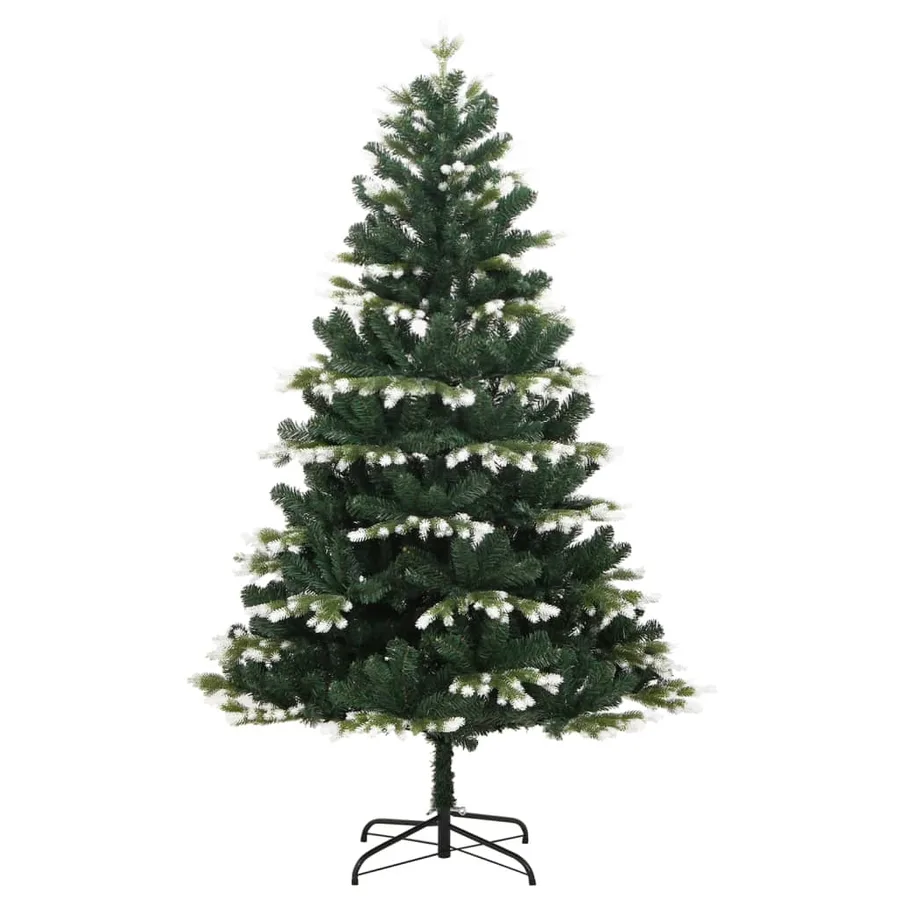 Sapin de Noël artificiel à charnières avec neige floquée 210 cm - 2