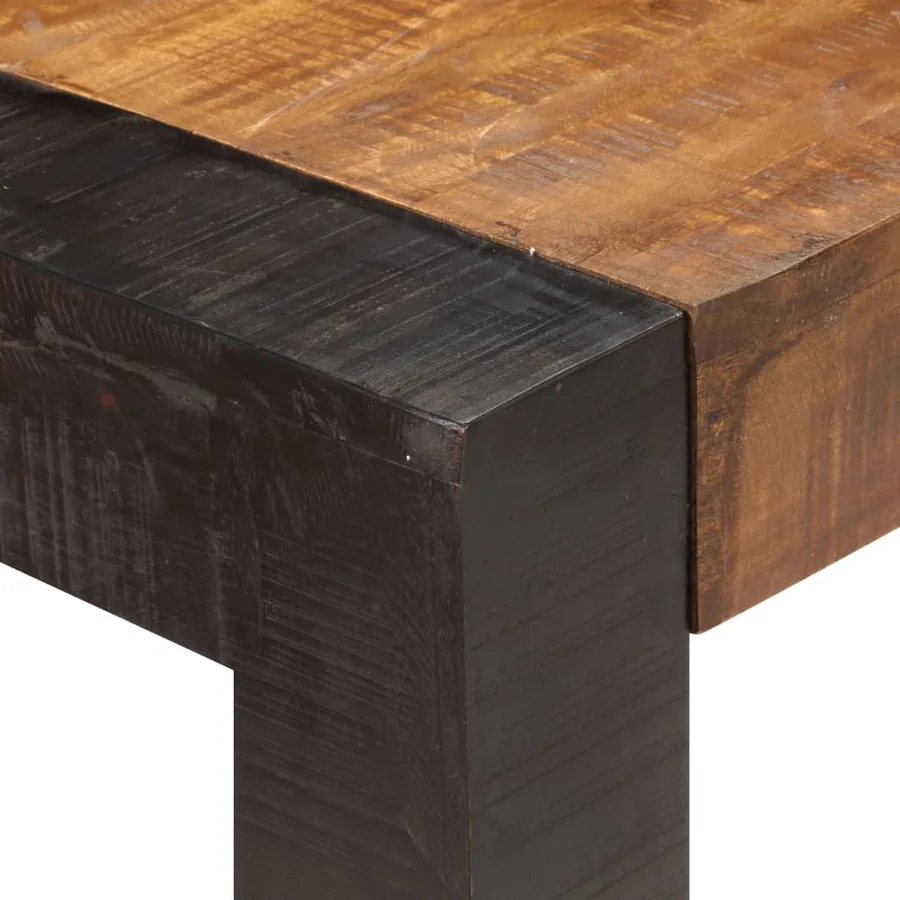 Table à manger 140x70x76 cm Bois de manguier brut massif - 5